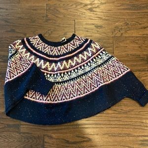 Navy poncho by sleeping on snow for anthropologie